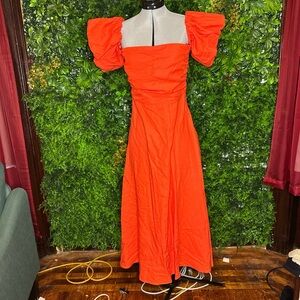 Reiss orange cottagecore Dress size 8